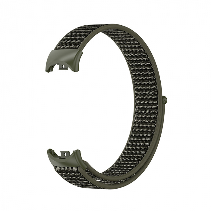 Curea Bratara Fitness compatibil Xiaomi Mi Band 8/9, PHN Mag, din material textil cu arici rezistenta la apa, Verde Armata [1]