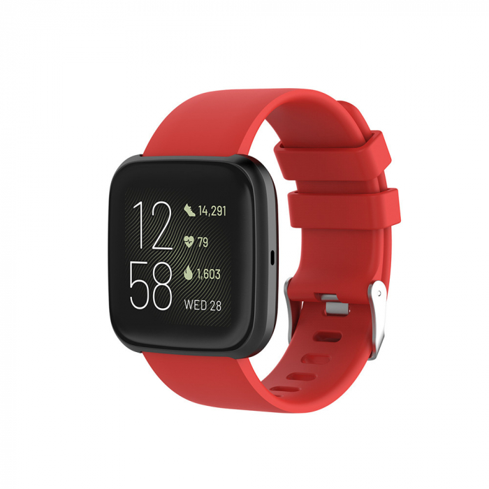 Curea Bratara pentru Fitbit Versa / Versa 2 / Lite , marimea L , Rosu [1]