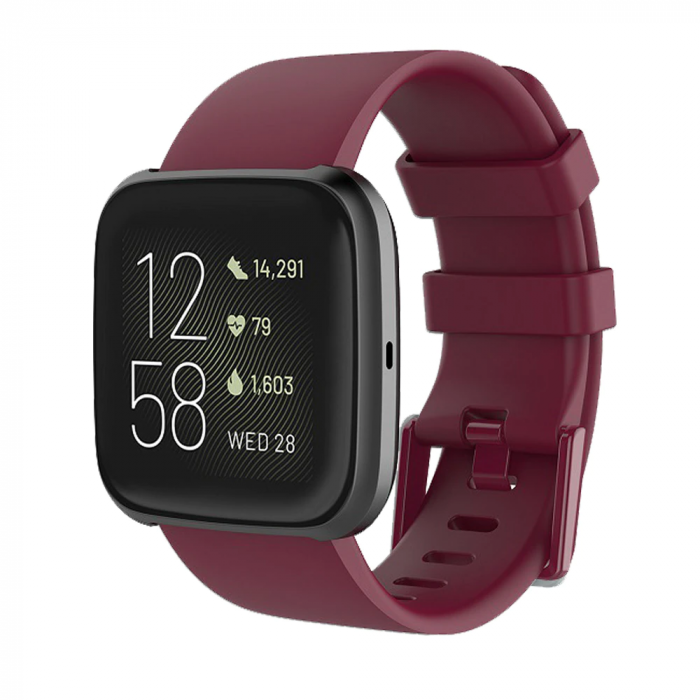 Curea Bratara pentru Fitbit Versa / Versa 2 / Lite, marimea S, Visiniu [3]