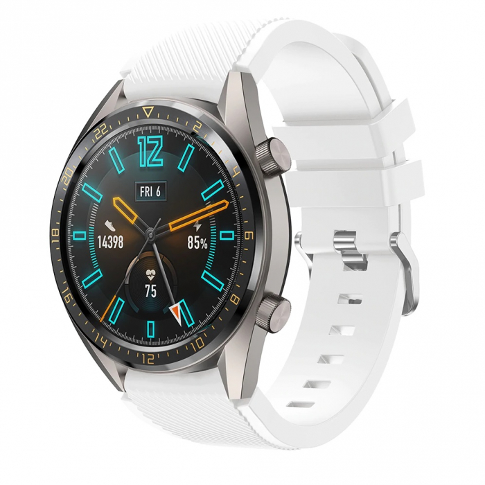 Curea Bratara Quick Release pentru smartwatch Samsung Gear S3 / Frontier, 20 mm, Alb [4]