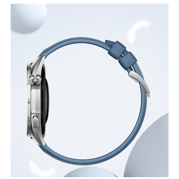 Curea Ceas pentru Huawei Watch GT6 Pro, 22mm Silicon cu Insertie Textila Albastru / Blue, Hibrida, 46mm [6]