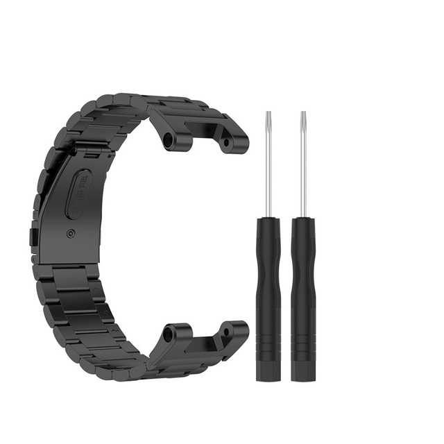 Curea compatibil Amazfit T-REX, din otel inoxidabil, Negru [3]