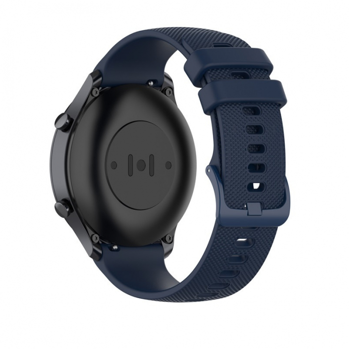 Curea compatibila 22 mm Xiaomi Mi Watch smartwatch, din silicon, Bleumarin, Quick Release [2]