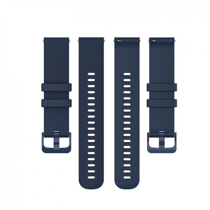 Curea compatibila 22 mm Xiaomi Mi Watch smartwatch, din silicon, Bleumarin, Quick Release [4]