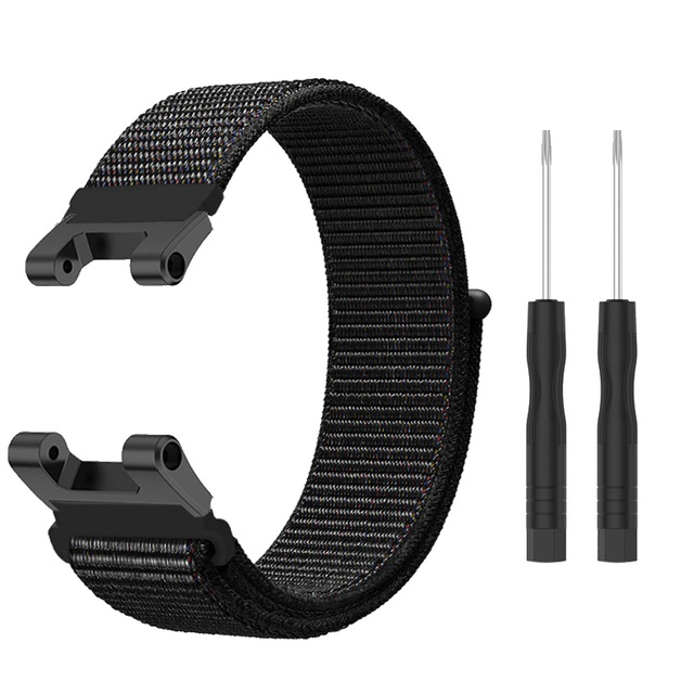 Curea compatibila Amazfit T-REX, din material textil cu arici, Negru, Quick Release [3]