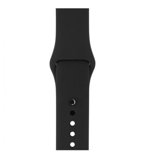 Curea compatibila cu Apple Watch 1 2 3 4 5 , Bratara Sport, Silicon, 38mm, Negru [3]