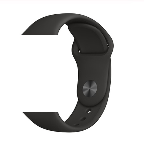 Curea compatibila cu Apple Watch 1 2 3 4 5 , Bratara Sport, Silicon, 38mm, Negru [4]