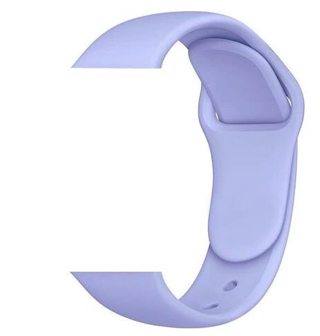 Curea compatibila cu Apple Watch 1 2 3 4 5 , Bratara Sport, Silicon, 38mm, Liliac [3]