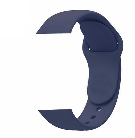 Curea compatibila cu Apple Watch 1 2 3 4 5 , Bratara Sport, Silicon, 38mm, Midnight Blue [3]
