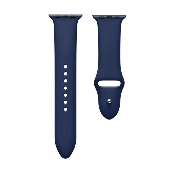 Curea compatibila cu Apple Watch 1 2 3 4 5 , Bratara Sport, Silicon, 38mm, Midnight Blue [2]