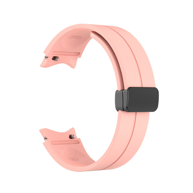 Curea compatibila smartwatch Samsung Watch 5 / 4, 20 mm, Quick Release cu inchidere magnetica, Display 40/42/44/45/46mm, Roz [1]