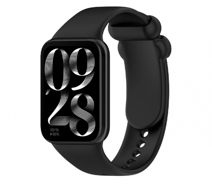 Curea de silicon compatibila Xiaomi Mi Band 8 Pro, bratara de inlocuire, accesoriu banda sport, PHN Mag, Negru [2]