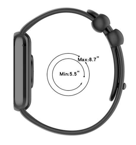 Curea de silicon compatibila Xiaomi Mi Band 8 Pro, bratara de inlocuire, accesoriu banda sport, PHN Mag, Negru [3]