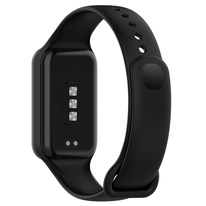Curea din silicon compatibila Xiaomi Smart Band 8 Active / 9 Active, Redmi Band 2 / Band 3, bratara integrata tip unibody, PHN Mag, Negru [5]