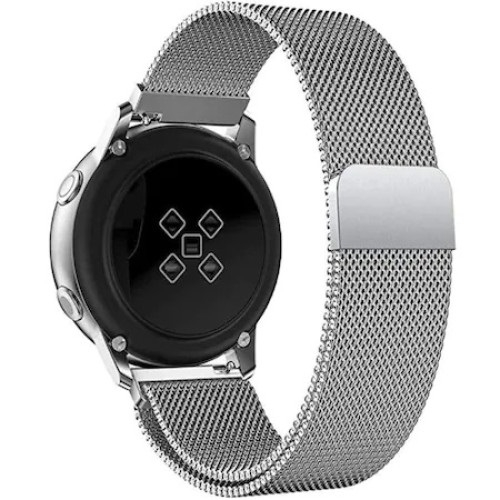 Curea metalica PHN Mag® cu prindere magnetica compatibil cu smartwatch Amazfit BIP, Samsung Galaxy Active 2, Gear S2, Galaxy Watch 42,20 mm, Quick Release, Argintiu [2]