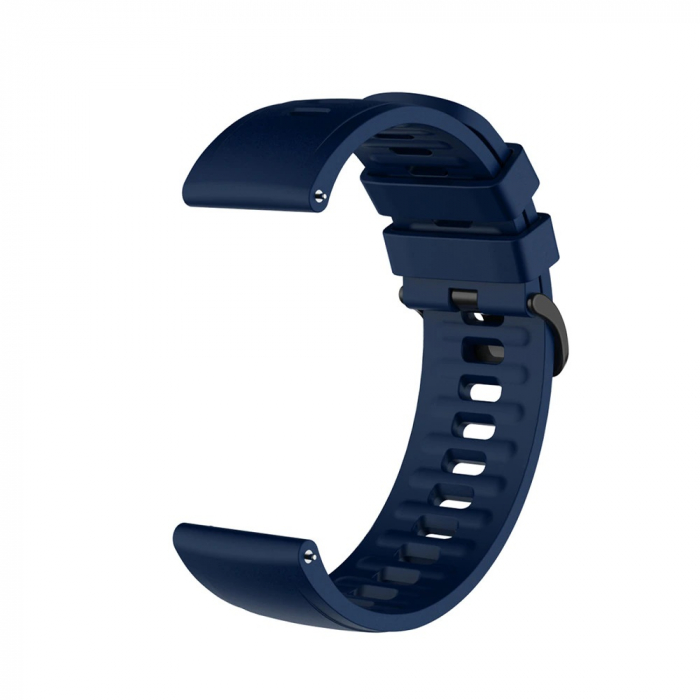 Curea silicon compatibil 22 mm Huawei watch GT 2e GT GT2 46mm, Midnight Blue, Quick Release [1]