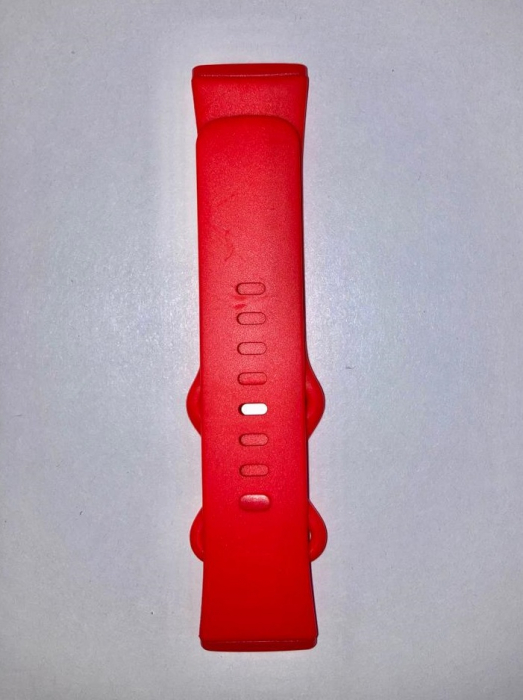 Curea silicon compatibil Fitbit Versa 3 - L, Rosu, Quick Release [2]