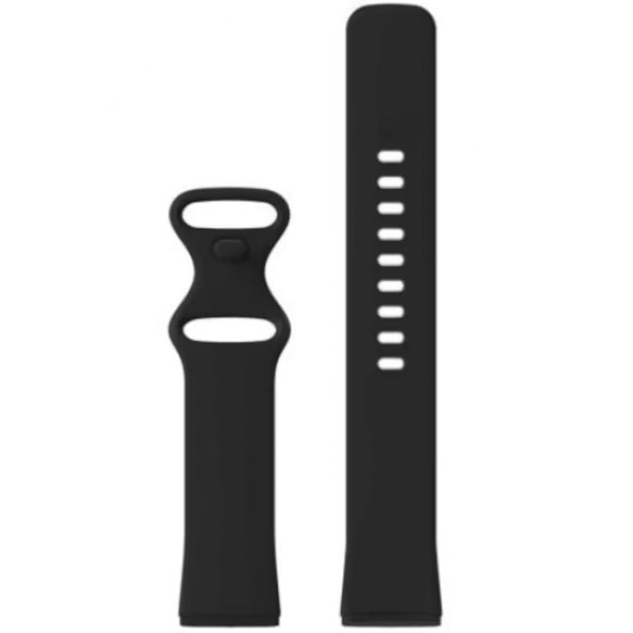 Curea silicon compatibil Fitbit Versa 3 - S, Negru, Quick Release [1]
