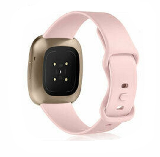 Curea silicon compatibil Fitbit Versa 3 - S, Roz, Quick Release [4]