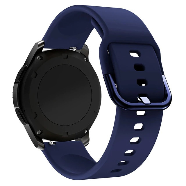 Curea silicon compatibil Samsung Galaxy Active / Active 2, Midnight Blue, 20 mm, Quick Release [1]
