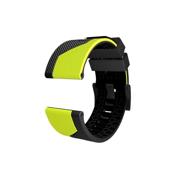 Curea silicon compatibila 20 mm Samsung Gear S2 Huawei Watch GT2 42mm Amazfit BIP, Negru Verde, Quick Release [2]