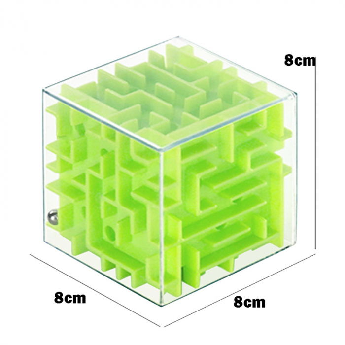 Joc - Cub labirint cu biluta maze 8 x 8 x 8 cm [2]