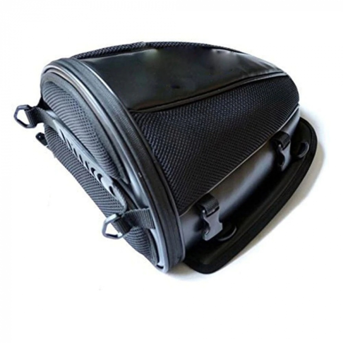 Geanta de voiaj pentru motocicleta, atv, snowboard, volum reglabil, sistem flexibil de montare, buzunare interioare, maner transport, negru [10]