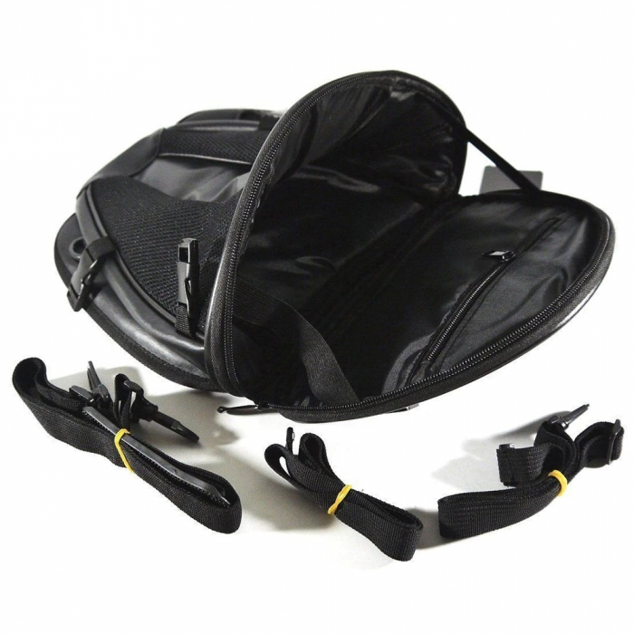 Geanta de voiaj pentru motocicleta, atv, snowboard, volum reglabil, sistem flexibil de montare, buzunare interioare, maner transport, negru [7]