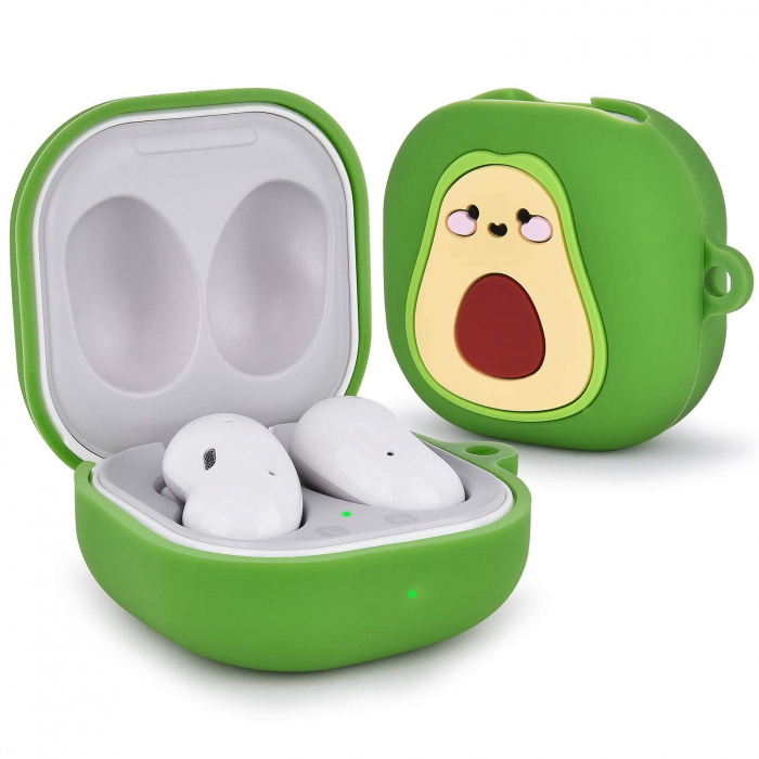 Husa protectie casti compatibila cu Samsung Galaxy Buds Live / Pro / Buds 2 / Buds 2 Pro - Avocado [2]