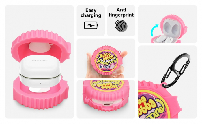 Husa protectie casti compatibila cu Samsung Galaxy Buds Live / Pro / Buds 2 / Buds 2 Pro - Hubba Bubba [2]