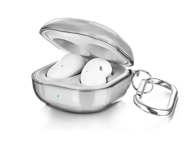 Husa protectie casti compatibila cu Samsung Galaxy Buds Live / Pro / Buds 2 / Buds 2 Pro - silicon, negru transparent [2]