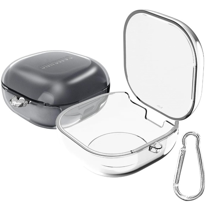 Husa protectie casti compatibila cu Samsung Galaxy Buds Live / Pro / Buds 2 / Buds 2 Pro - silicon transparent [2]