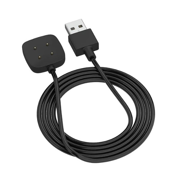 Incarcator pentru Fitbit Versa 3 si 4/ Sense 1 si 2 Cablu de incarcare de inlocuire Adaptor de andocare cablu USB Accesoriu magnetic pentru ceas inteligent 100cm, Negru, PHN Mag. [1]