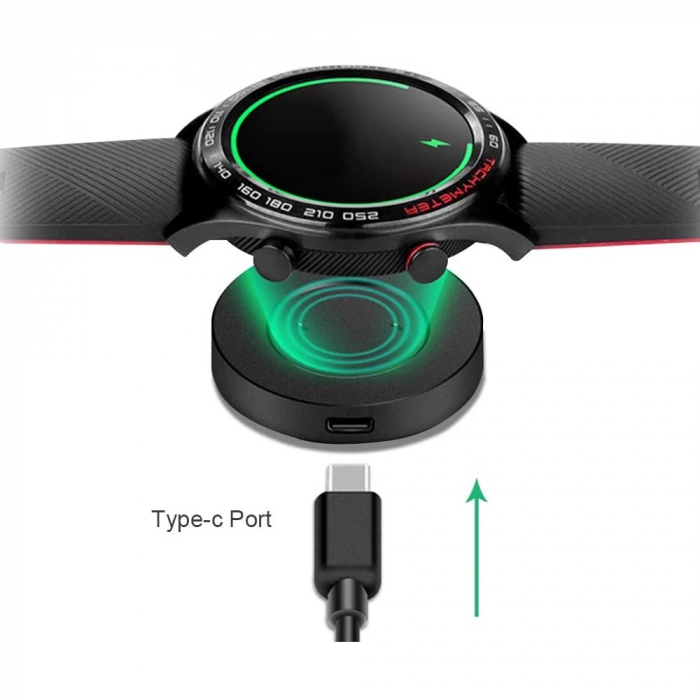 Incarcator smartwatch wireless compatibil Huawei Watch GT / GT2 / Honor magic / Honor Dream, 1 m, USB, Negru [3]