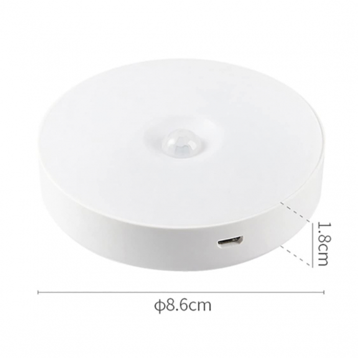 Lumina Led pe senzor/lumina de veghe, Iluminare mobilier, incapere - incarcare USB - lumina rece. [4]