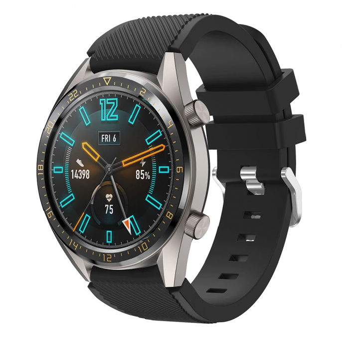 Curea Bratara Quick Release pentru smartwatch Samsung Gear S3 / Frontier , 22 mm , Negru [4]