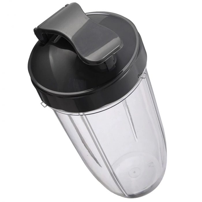 Pahar mare cu capac Flip-Top, compatibil NutriBullet 600W - 900W, Capacitate de 0.9 Litri, 190*95 mm, PHN Mag. [2]