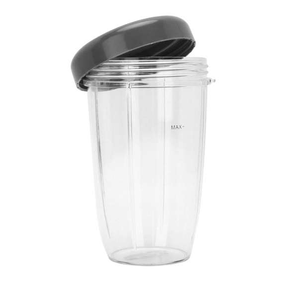 Pahar mediu cu capac standard, compatibil NutriBullet 600W - 900W, Capacitate de 0.7 Litri, 165*95 mm, PHN Mag. [1]