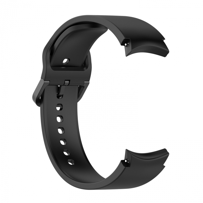 Curea silicon compatibila Samsung Galaxy Watch 4 (40mm 44mm) / Galaxy watch 4 Clasic ( 42mm 46mm ), Negru ,20 mm, Quick Release [5]