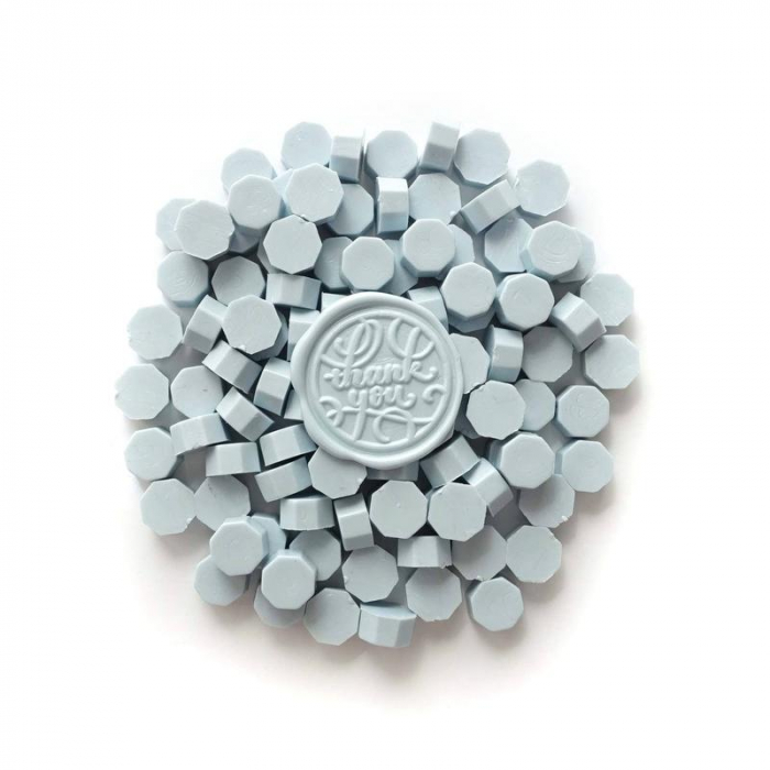 Set Ceara Arctic Blue mat pastelat pentru sigilii invitatie nunta botez - 100 buc/pachet [1]