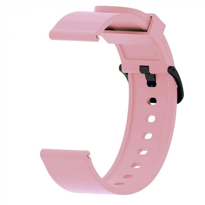 Curea compatibila Amazfit Bip / Gear S2 20mm, Galaxy (42mm), din silicon cu sistem Quick release smartwatch , Roz / Pink [1]