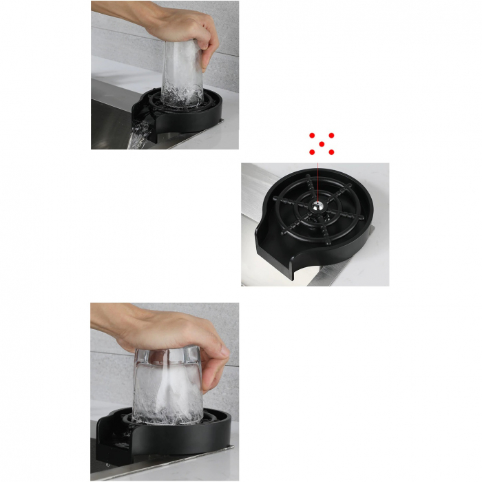 Kit Rinser pentru pahare, cani, biberoane, halba, clatire sub jet de presiune, cu furtun si conector direct [2]