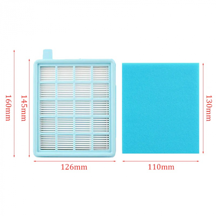 Kit filtre aspirator compatibil Philips FC8470 FC8471 FC8472 FC8473 FC8474 FC8476 FC8477 Filtru - Filtru burete [6]