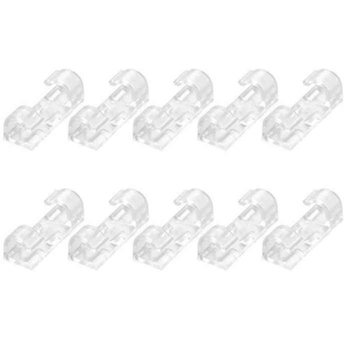 Set 20 de piese pentru organizat cabluri cu adeziv 3M, Transparent [3]