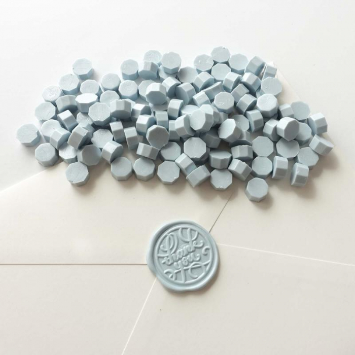 Set Ceara Arctic Blue mat pastelat pentru sigilii invitatie nunta botez - 100 buc/pachet [2]