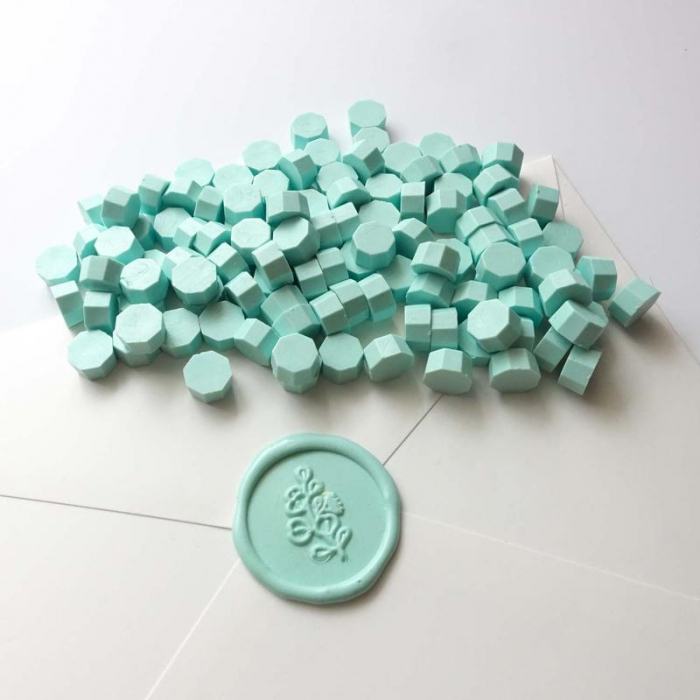Set Ceara Verde Menta pastelat pentru sigilii invitatie nunta botez - 100 buc/pachet [2]
