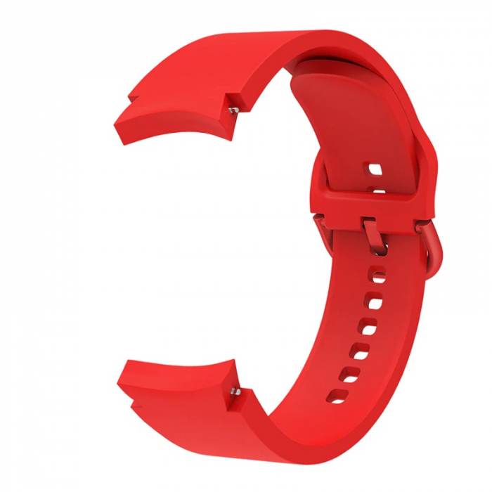 Curea silicon compatibila Samsung Galaxy Watch 4 (40mm 44mm) / Galaxy watch 4 Clasic ( 42mm 46mm ), Rosu, 20 mm, Quick Release [5]