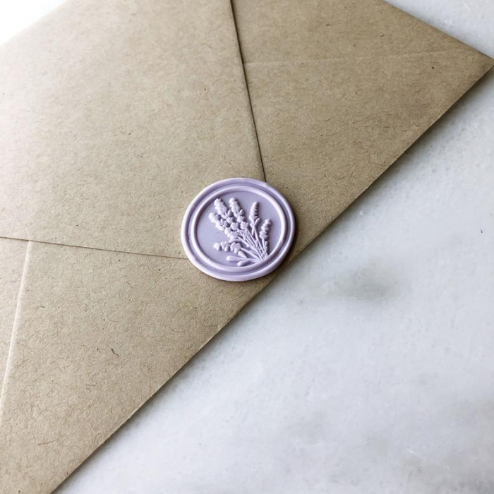 Ceara Lavanda mat pastelat pentru sigilii invitatie nunta botez - 100 buc/pachet [3]