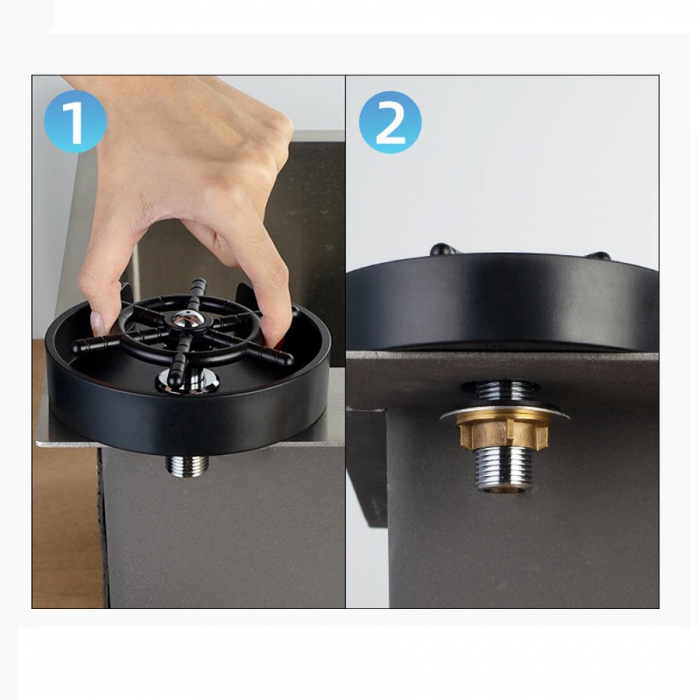 Kit Rinser pentru pahare, cani, biberoane, halba, clatire sub jet de presiune, cu furtun si conector direct [7]