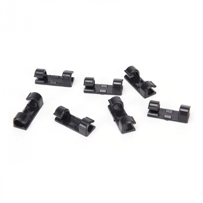 Set 20 de piese pentru organizat calburi cu adeziv 3M, Negru [3]